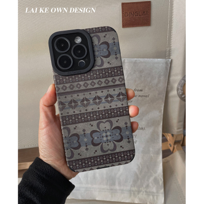 复古手机壳防摔贴皮ins简约