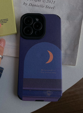 夜曲。原创月亮手机壳适用苹果17promax简约小米17华为mate70华为Pura80荣耀90vivoX80全包软壳男女款个性p70