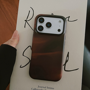 榛果拿铁!秋冬美拉德配色手机壳适用苹果17promax大孔菲林二合一华为Pura80Magic8小米17红米k80vivoX300pro