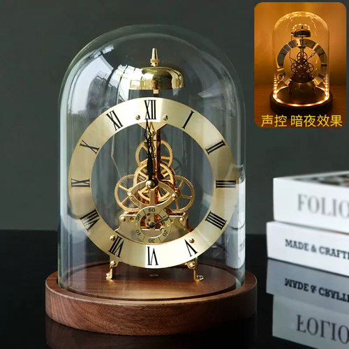 轻奢高级感座钟欧式夜光机械钟表