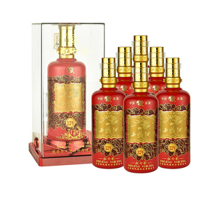 52度红七彩12年西凤酒500ml*6瓶西凤红七彩12年西凤红七彩52度