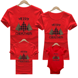 New Year Clothing Cotton Family 2023 Christmas Winter Red