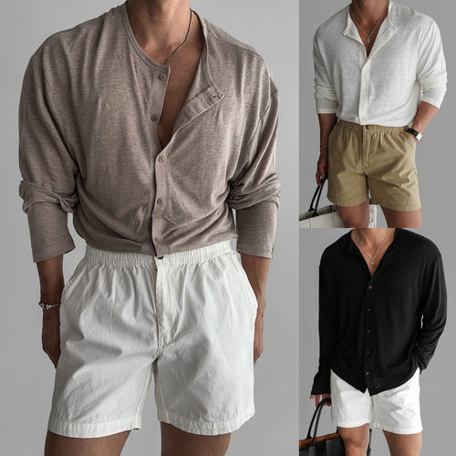 Bamboo Ice Silk Micro-transparent Sunscreen T-shirt Men's Ol
