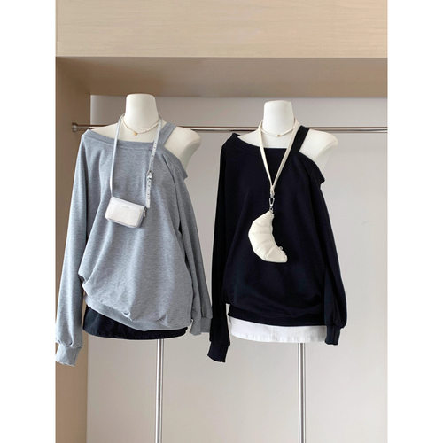 Hot Girls High-end Shoulder llar Women's Loose Korean-style