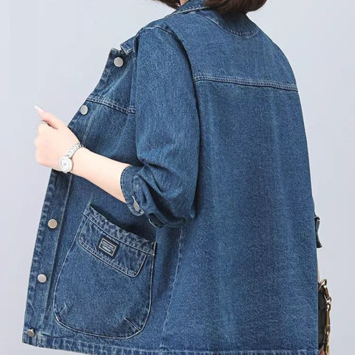 Denim Jacket For Women Casual Large Size Short Denim Jacket
