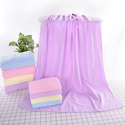 70*140 Embossed Bath Towel Fine Fiber Thickened Towel Soft A