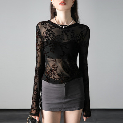 Thin Sexy Translucent Light Chinese Style Printed Layered La
