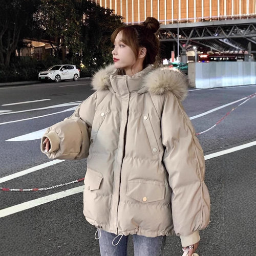 Down Women's 2026 Korean Thickened Short tton Jacket Loose S