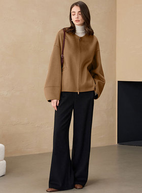 Pure Cashmere at Small at Double-sided Woolen Loose mmuting
