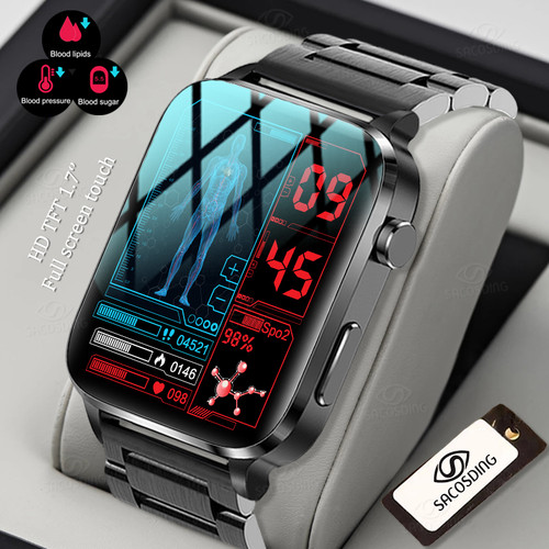 Blood sugar Smart Watch Men Sangao Laser Health Heart Rate B