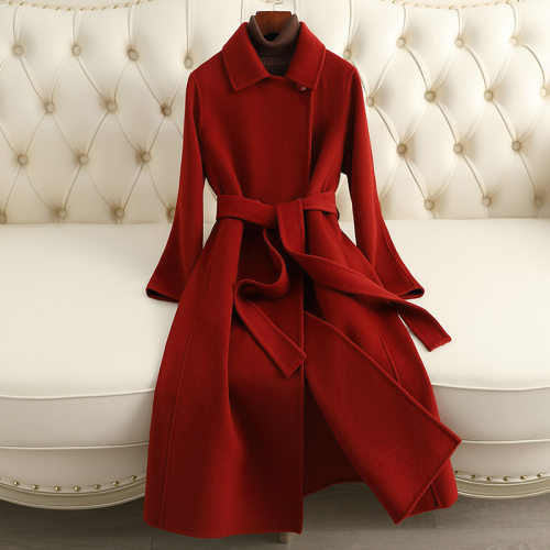 Double-sided Cashmere at For Women Mid-length Over The Knee
