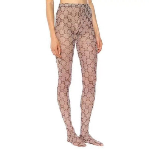 Letter Pantyhose For Women With Bare Legs, Slim Mesh Pants,