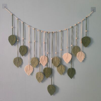 Jane Ins Bohemian tton Rope Hand Woven Wooden Beads Leaf Pho