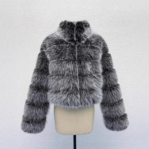 S-6xl Large Size Women's Fox Fur Coat, Fashionable, Versatil