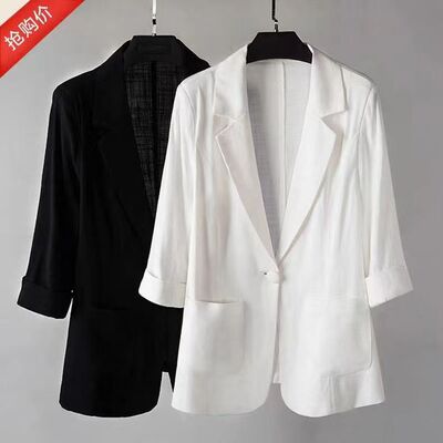 Linen Petite Jacket, Thin 2026 Korean-style Sun Protection C