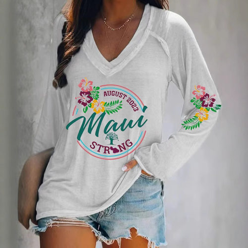 Independent Station Digital Printing Women Rag-shoulder Long