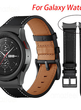 Leather Strap For Samsung Galaxy Watch 5 4 44mm 40mm/Galaxy
