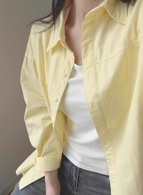 2026 Dopamine Milk Yellow Pure Cotton Women’s Layering Loos