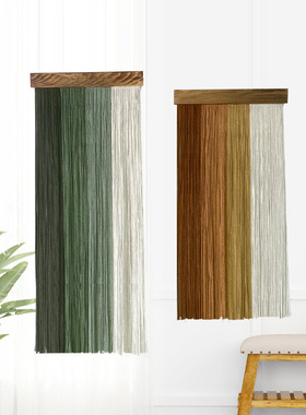 Wood Board Tassel Tapestry tton Woven Handmade Style Decorat