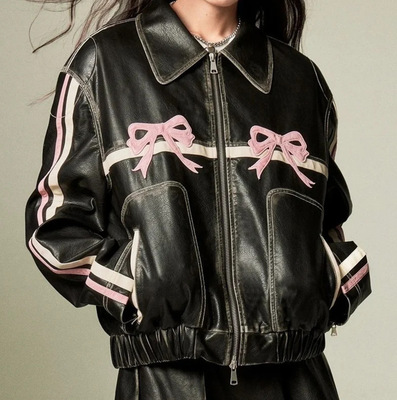 2024 Women's Leather Clothing Personalized Sreet Sweet And C