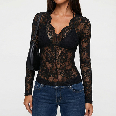 Sexy 2026 Slim Lace Out Bottoming Women's Clothing