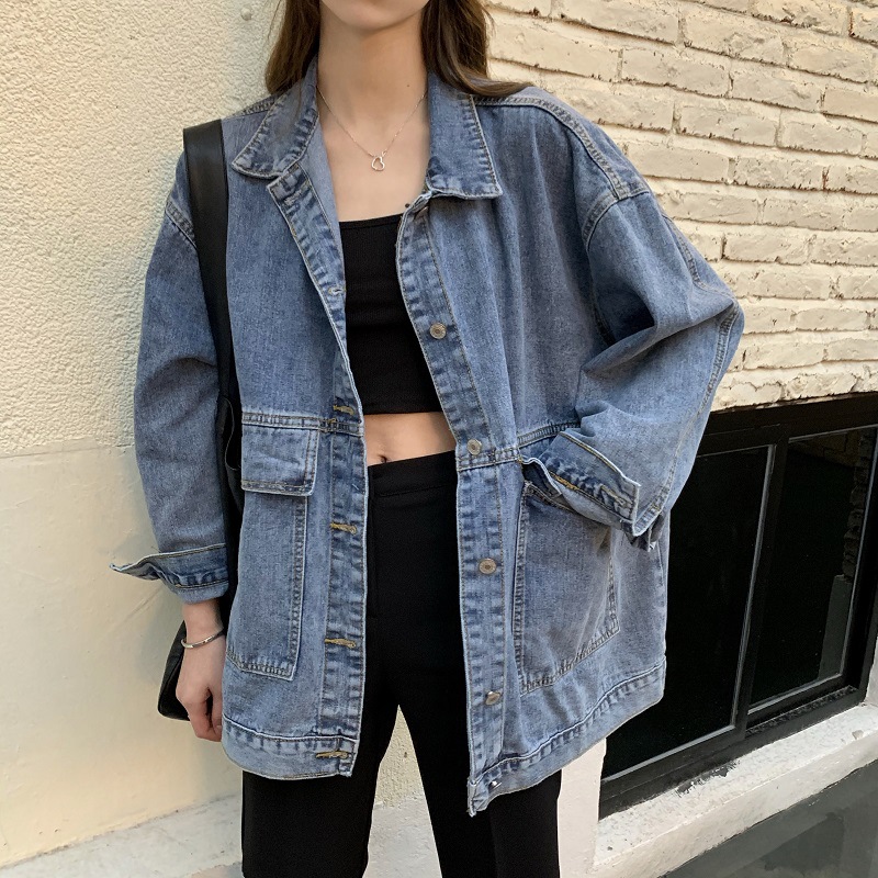 Denim Jacket Women's 2024 Korean Style Chic Loose Versatile