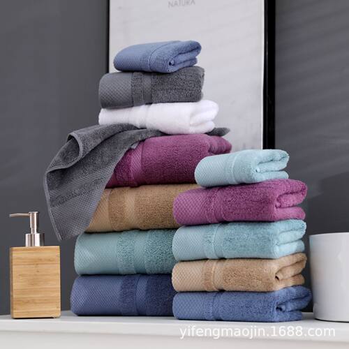 Towel tton Thickened Three-piece Bath Towel Square Soft Abso