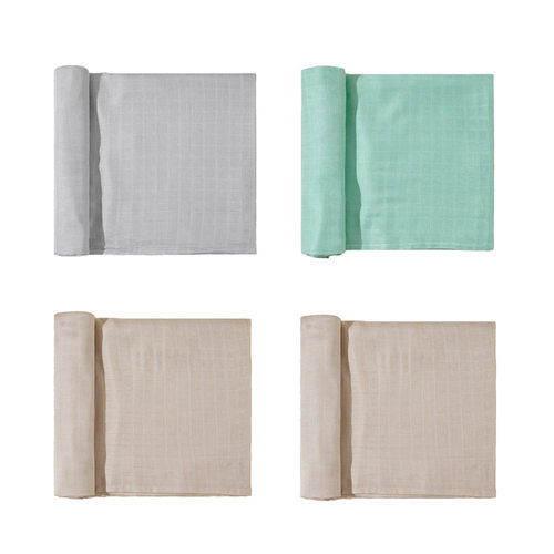 Ins2 Layer Solid lor Bamboo Fiber Muslin Towel Baby Bath Tow