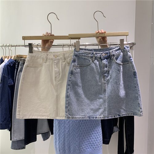 韩版百搭a字裙高腰显瘦包臀短裙