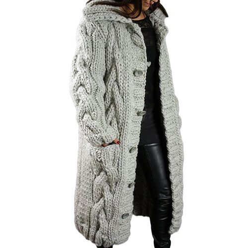 Quality Women Cardigan at Single-breasted Large Size Jacket