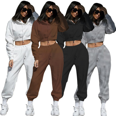 American-style Fleece-lined Women’s Plus-size Hooded Sporty