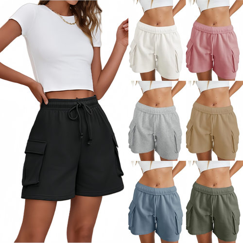 Women’s Athletic Shorts, Casual Drawstring Design, Utility