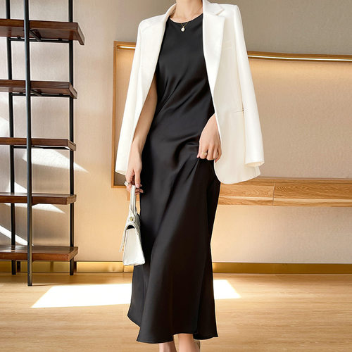 Acetic Acid Satin Aged Silk Women's Elegant Temperament Slim