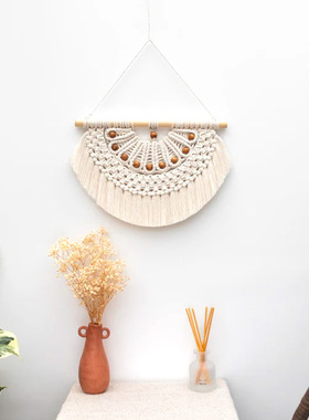 tton Rope Woven Handmade Tapestry Wind Room Wall Hanging Boh