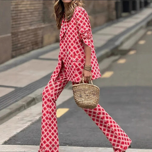 2025 Station Women's Digital Printed Bohemian Cardigan Pants