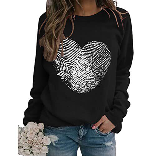 Fingerprint Love Printed Women's at European Size Large Size
