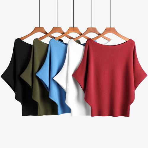 Women's 2026 Knit Sweater With llar Short-sleeved Pullover L