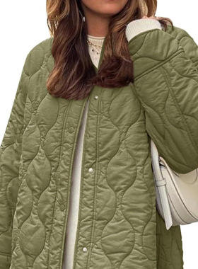 Hot Sale Women's Lightweight Quilted Jacket Button at With P