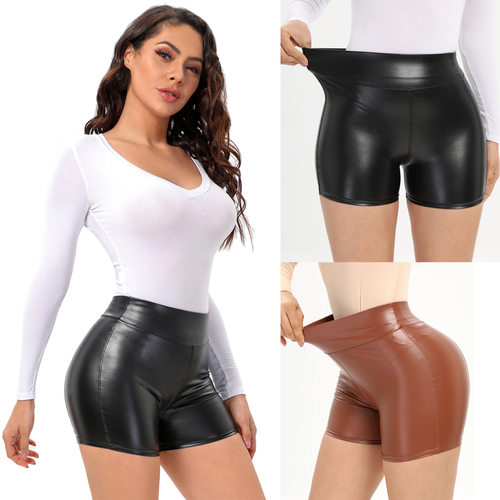 815# Leather Shorts Women Pu Sexy Hot Pants Nightclub Casual