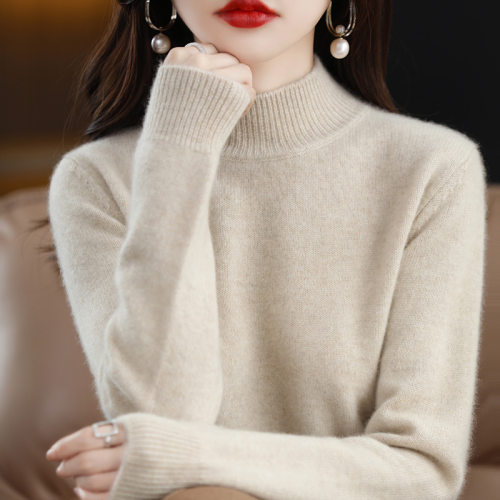 Half Turtleneck Women's Lazy Loose Knitted Large Size Inner
