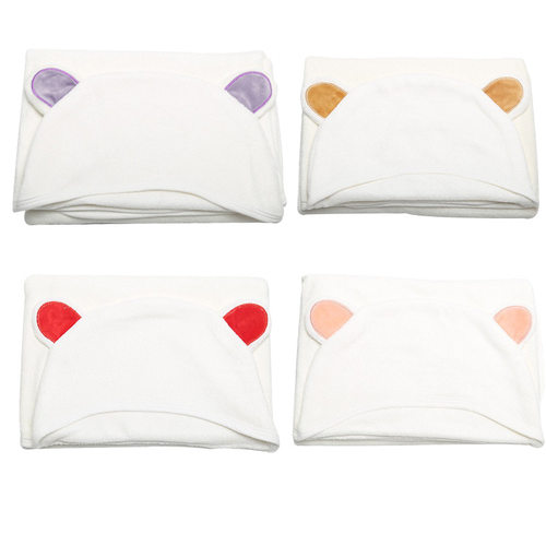 Bamboo Fiber Baby Bath Towel Hooded Cartoon Ear Shape Baby