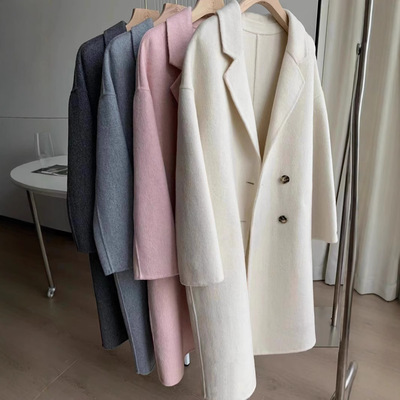 Reverse Long Hair Double-sided Cashmere at Women's Medium Lo
