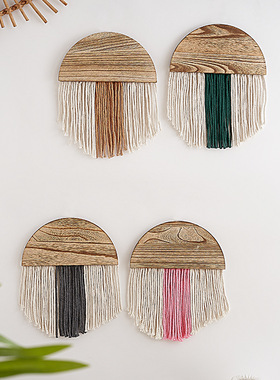 Modern Minimalist Tasseled Wall Tapestry Bohemian Guesthouse