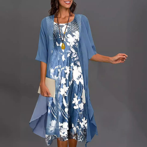 2026 Hot Sale Station Wish Stylish Elegant Chiffon Two-piece