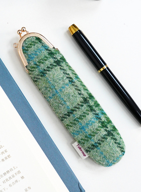 随身钢笔盒Harris tweed哈里斯粗花呢迷你口金笔袋贵重钢笔保护套