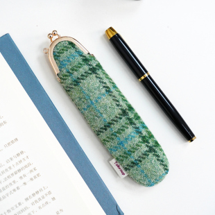 随身钢笔盒Harris tweed哈里斯粗花呢迷你口金笔袋贵重钢笔保护套