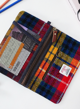 Harris tweed哈里斯花呢护照收纳包便携卡包钱包登机牌身份证件包