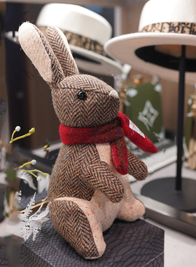 harris tweed哈里斯粗花呢英伦动物玩偶公仔家居书挡门挡摆件礼物