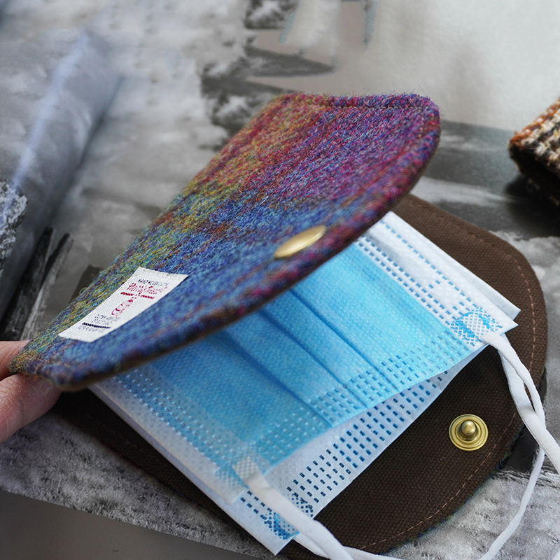 harristweed哈里斯粗花呢口罩夹