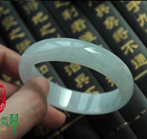 【璞谷翡翠】58.5冰种微紫微绿翡翠手镯A货玉镯玉手镯712小营